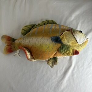 Bass‎ Pro Shop Blue Gill Fish Plush Stuffed Animal Green Yellow